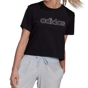 adidas Ladies' Logo Crop Tee Black Large